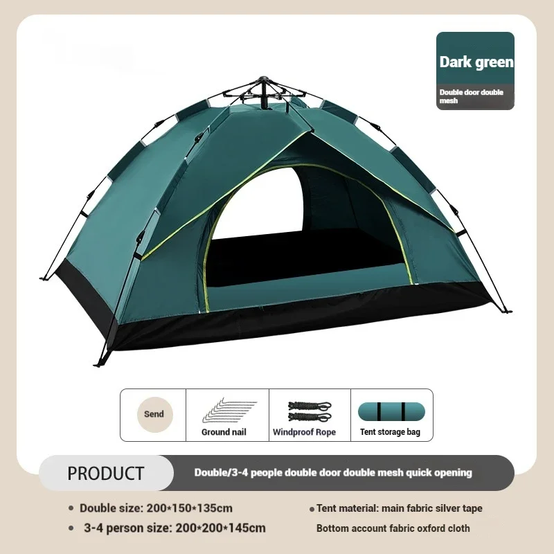 Waterproof  Family Luxury Big Camping Portable Automatic Tents Camping Outdoor 1-2 Persons Camping Tent