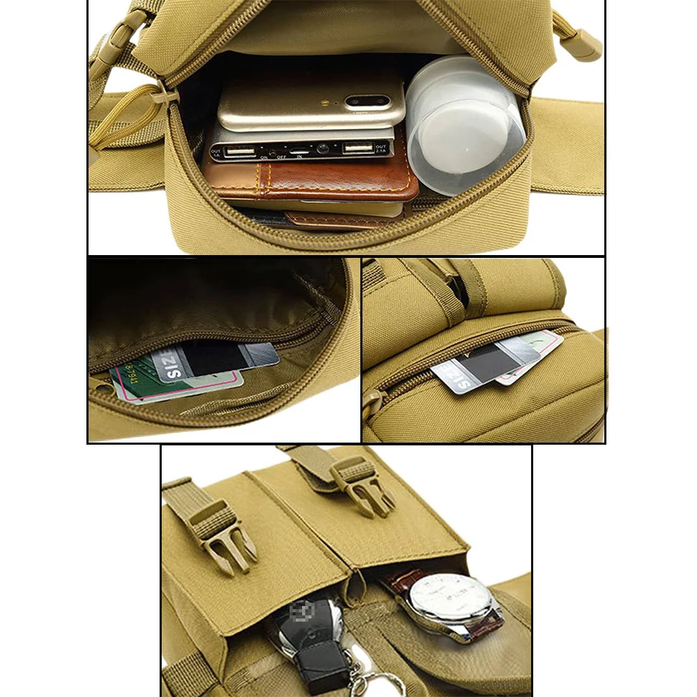 Männer Taille Fanny Pack Taschen Taktische Militärische Camping Reise Wandern Wasser Flasche Klettern Outdoor Sport Klettern Bum Hüfte Gürtel Tasche – Detail 16