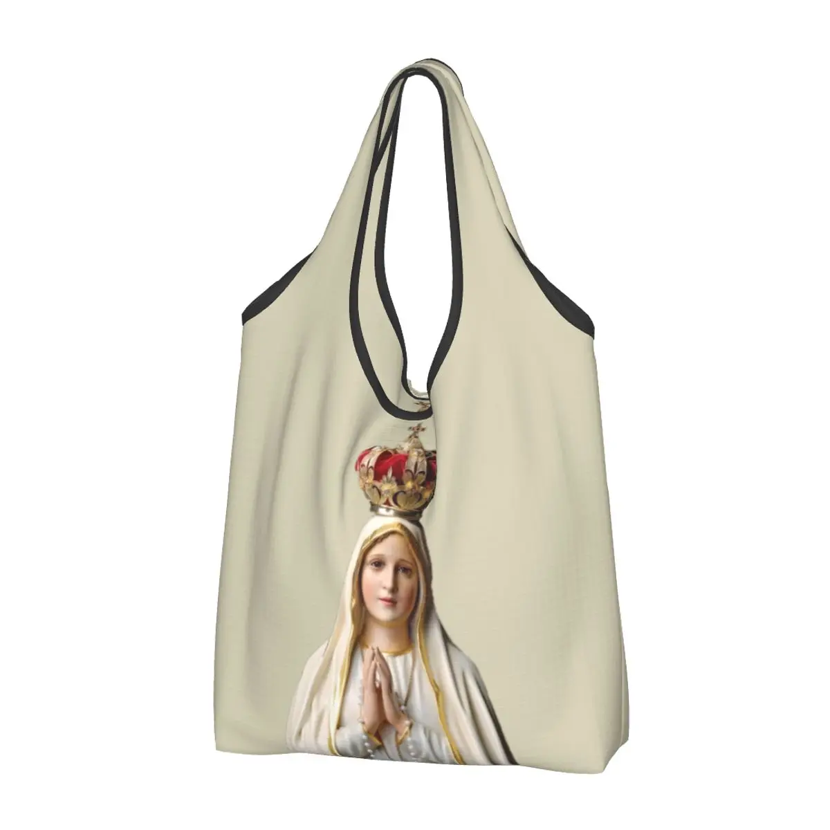 Sacs d'épicerie réutilisables Ripstop de grande capacité, sacs à soupe, sacs de bungalow Imsonulate Mary, Notre-Dame de Fatima, 50lb