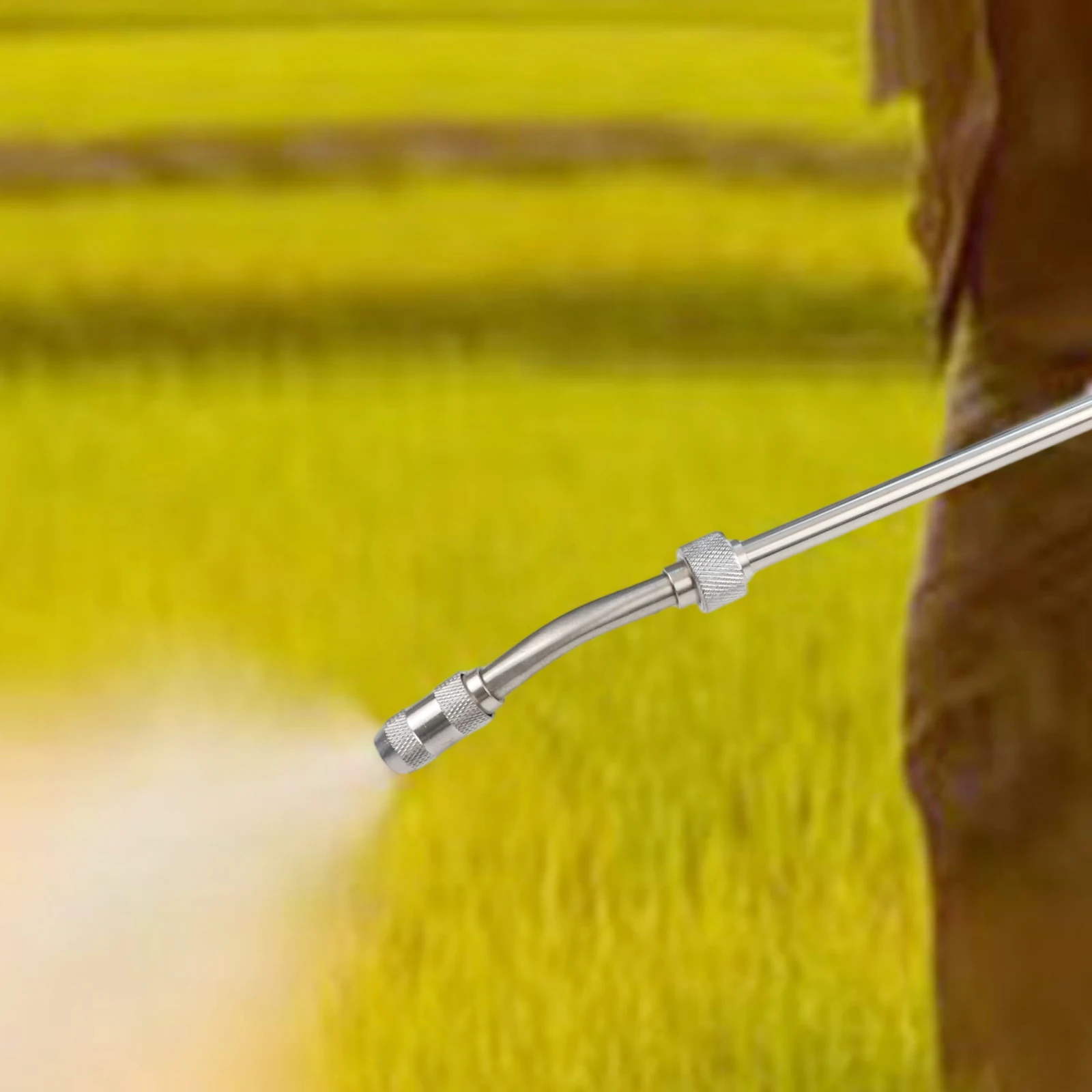 Adjustable Spray Wand 29 inch length with 3/8 inch Brass Barb Fitting and Stainless Steel Components for Outdoor Use