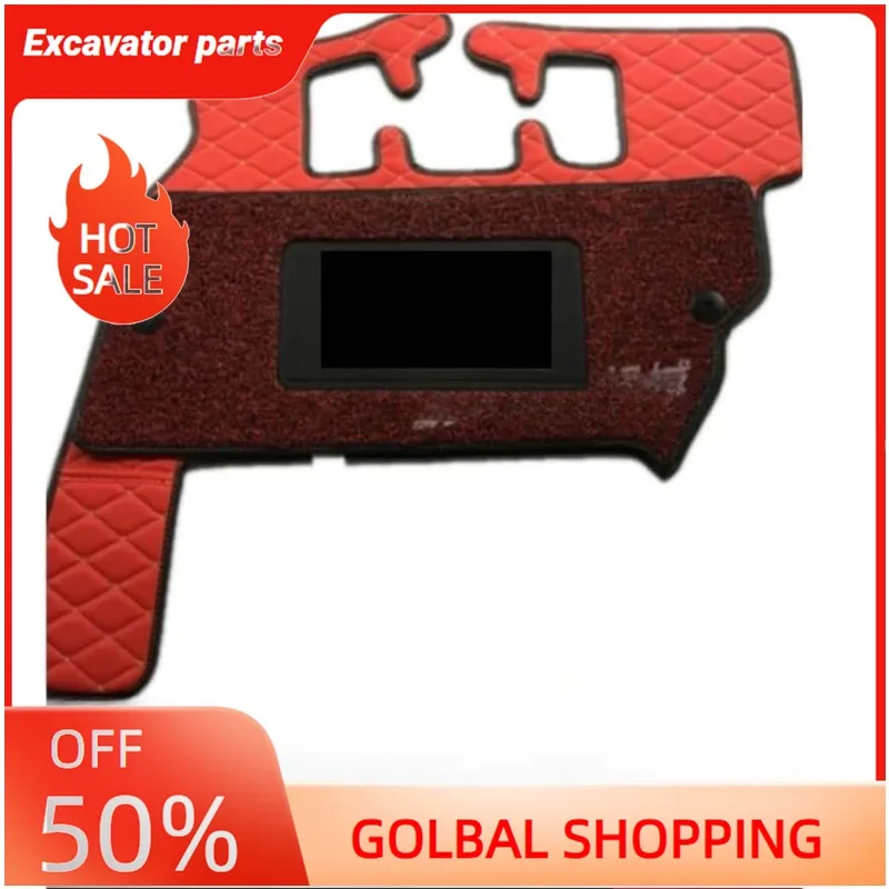 

Для CAT Cat 307c 308c Клей для пола кабины 2-слойный противоскользящий коврик для ног Детали экскаватора (308C красный)