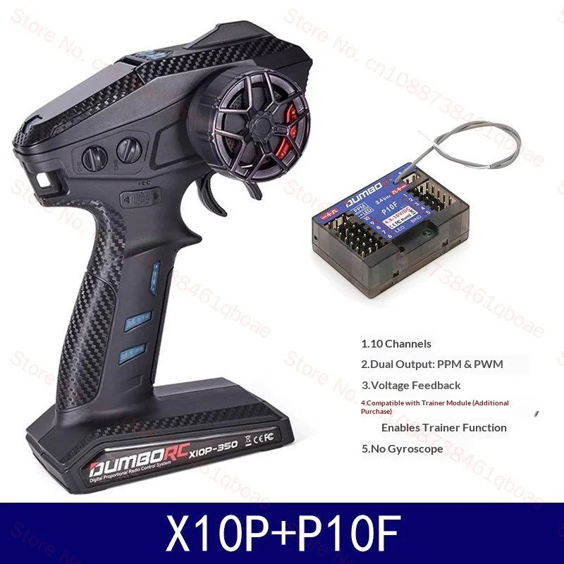 Dumborc X10P RC Transmitter 10 Channel 2.4Ghz Radio Controller System For RC Car Boat Drone Model Remote Control 350-400meters