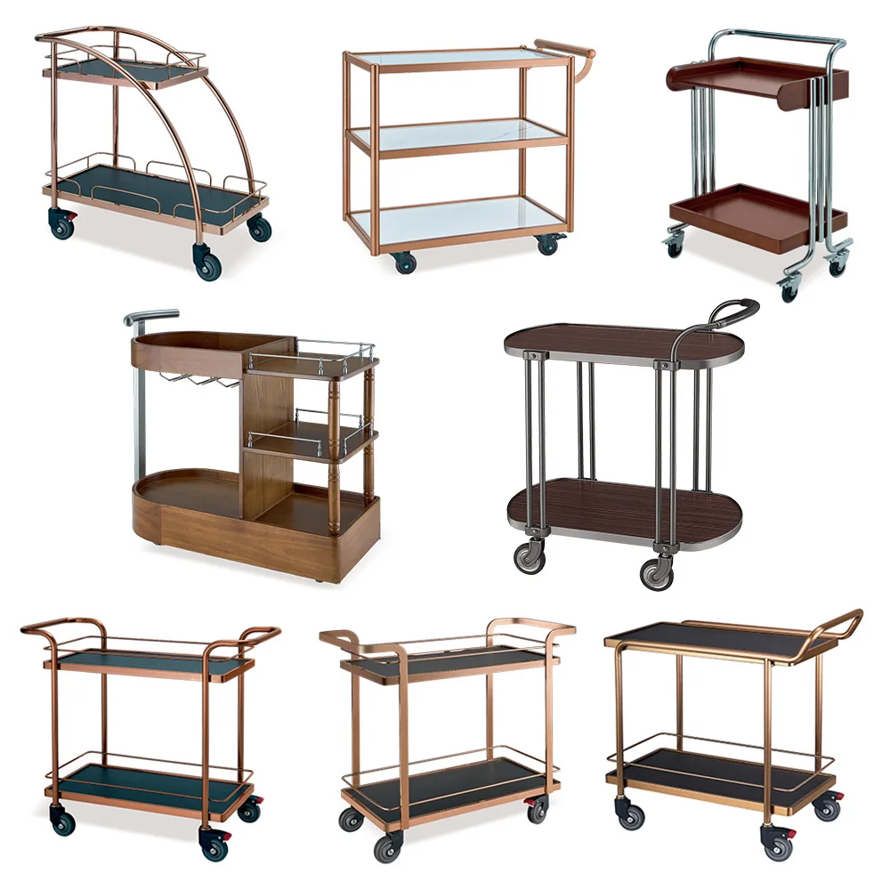 Hotel restaurant food delivery cart cake tea snacks beverage service cart 4S shop ktv bar trolley wine cart