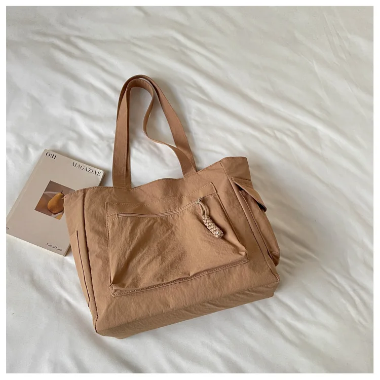Neue modische Nylon-Schultertasche, große Kapazität, leichte, lässige Alltagstasche, Umhängetasche für Damen – Detail 25