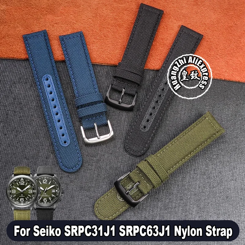 20MM 21MM 22MM Nylon Wristband For Seiko SRPC31J1 SSC295J1 WatchStrap Hamilton Bracelet Canvas Citizen Outdoor Leather Watchband