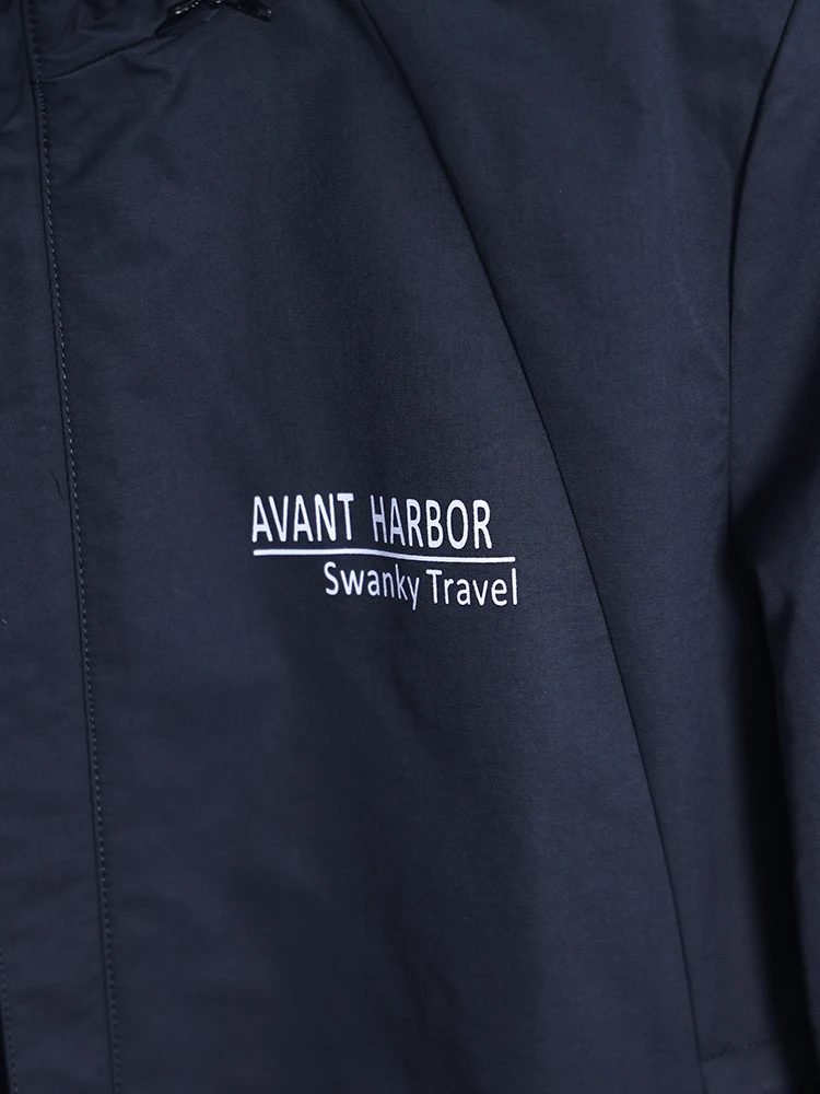 سترة رجالية كاجوال بغطاء للرأس من H-Home، تصميم عصري بلون واحد، قصة فضفاضة، إغلاق بسحاب، تصميم أنيق بلون واحد #3