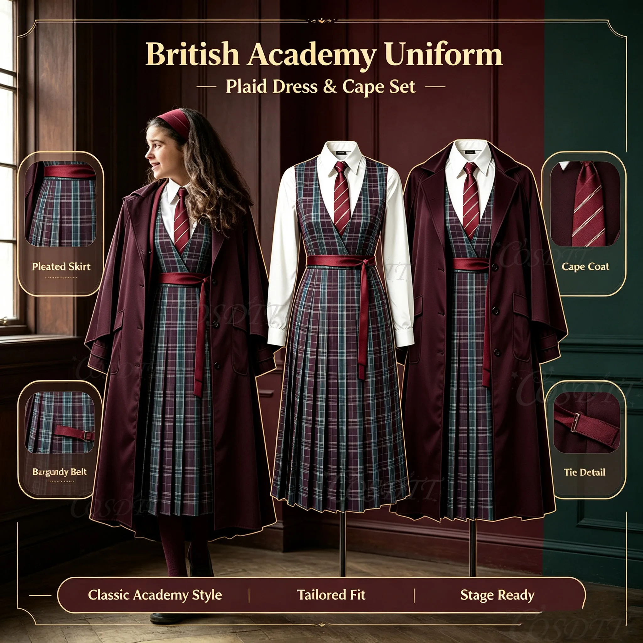 Costumes de jeu de rôle, costumes de fête d'Halloween et de Noël, robes magiques, capes, ensembles d'uniformes pour adultes, cadeaux, jeux de rôle