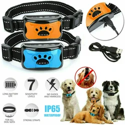 Pet Anti Barking Collar Stop Dog Barking Pet Ultrasonic Bark Stop Waterproof Training Equipment Dog Stop Bark Device Pet Supply