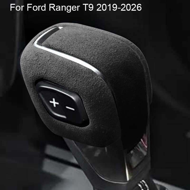 

Car ABS Suede Gear Head Cover For FORD RANGER T9 LHD RHD 2019-2026 Auto Gear Shift Lever Protect Shell Interior Accessory