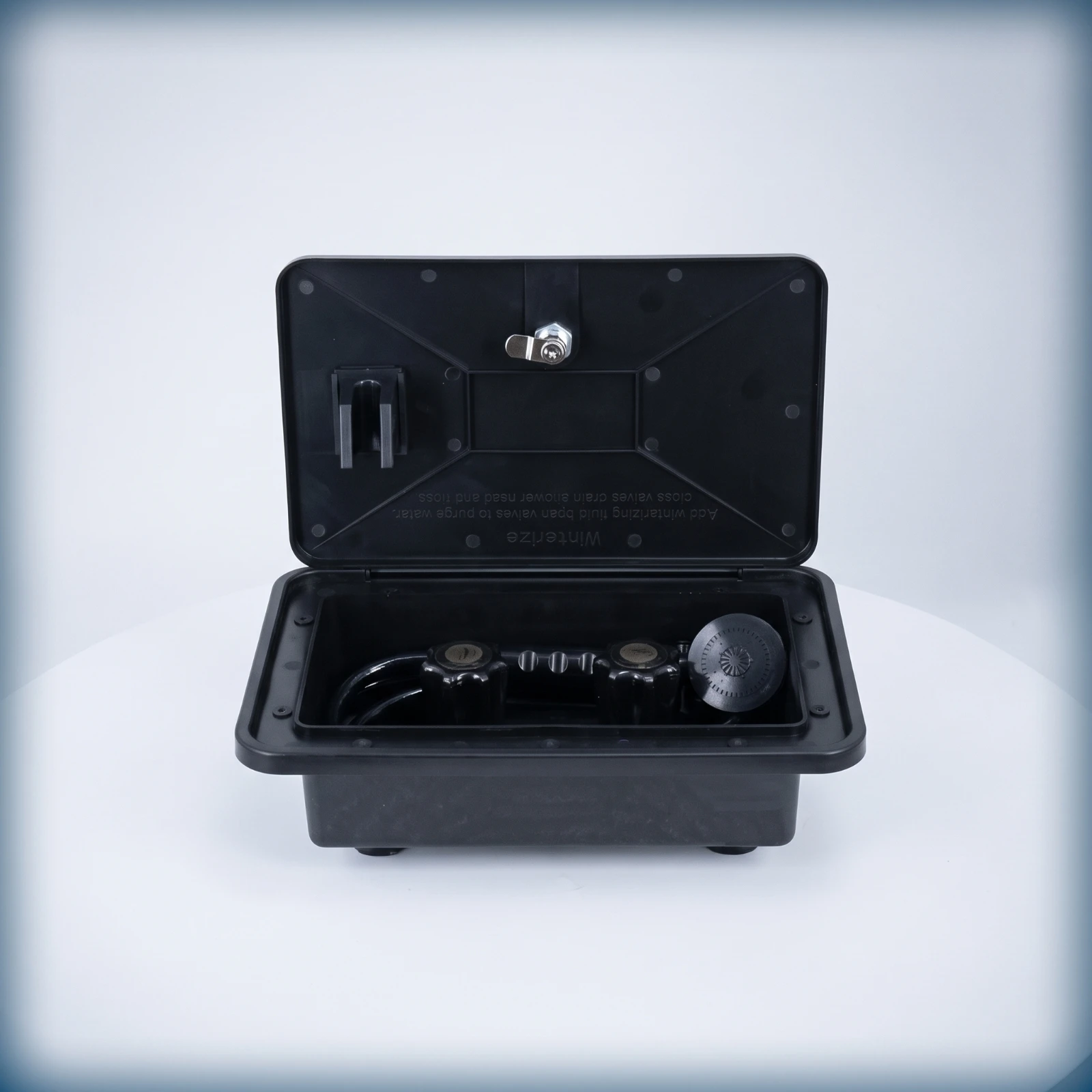 RV Exterior Shower Box with Lock Protected RV Exterior Shower Box Hardware Sturdy Easy to Install for Campers, Motorhomes