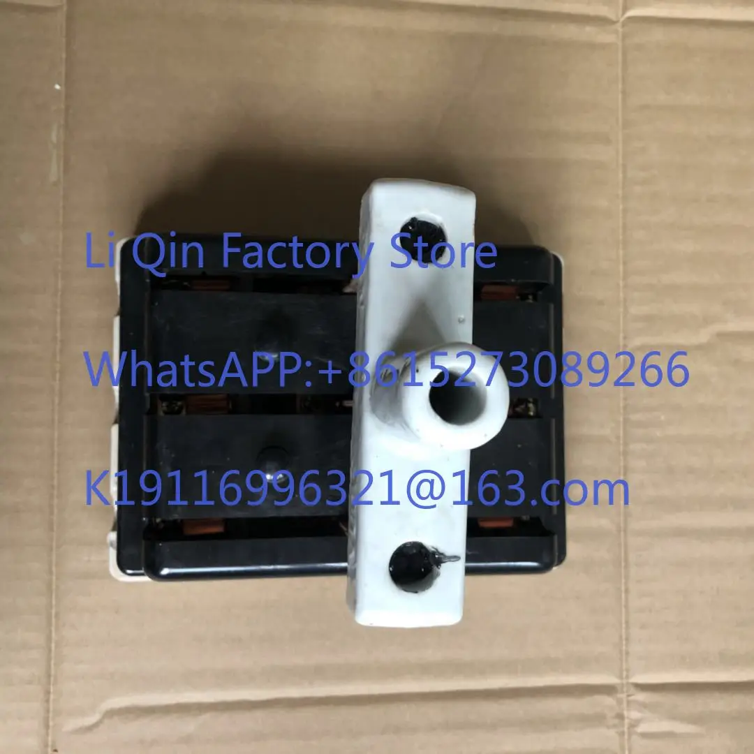 Old-fashioned black knife HK2-3P ceramic 100A double throw 3-wire two-way switch 380 inverted knife brake