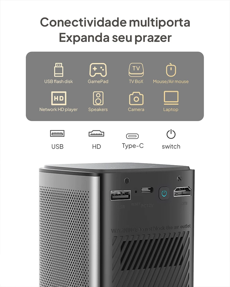 BYINTEK BOOK 1 P70X Portable Built-in Battery 4K Support 3D Wifi for Outdoor Movie Night Home Theater Projectors