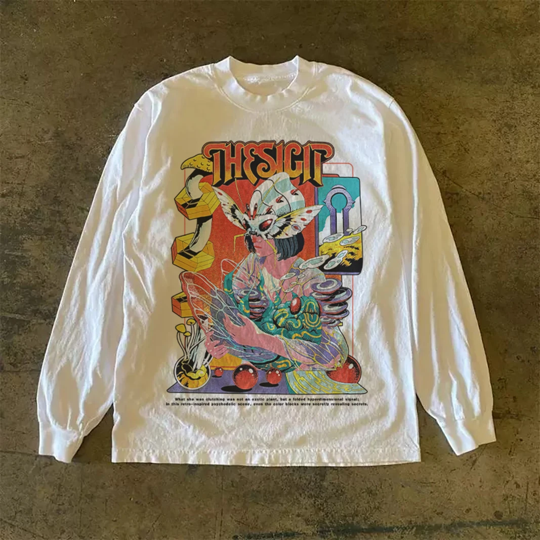 Heavyweight 310g Pure Cotton Long Sleeve T-Shirt American Retro Oversize Streetwear Versatile Comfortable Fit for Men And Women