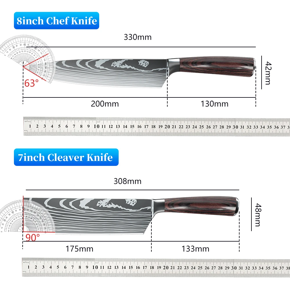 Kitchen Knife Set 8 inch 7