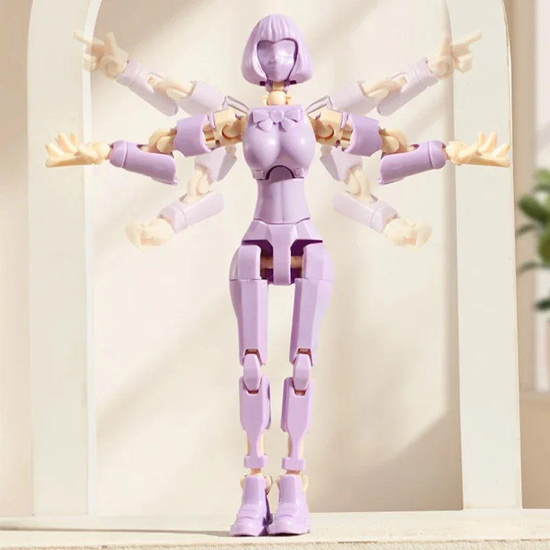 Maniquí con estampado 3D, figura de acción de chica de belleza mágica, adorno de Robot Shapeshift móvil multiarticulado para niños y adultos