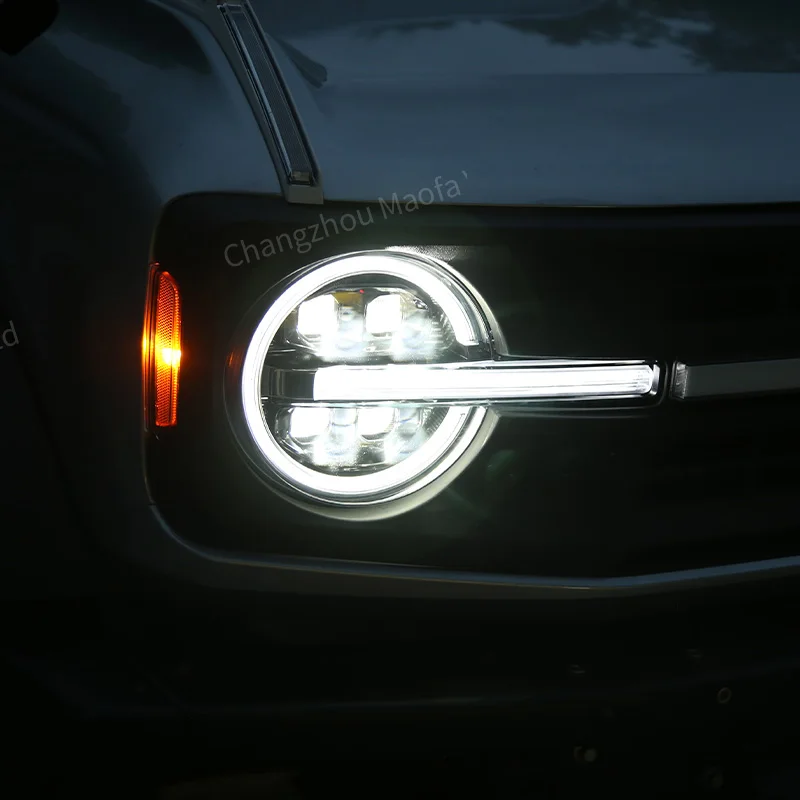 One-piece Lens For Both Near And Far Lighting Integrated LED Headlight Assembly Four-lens Type For Ford Bronco