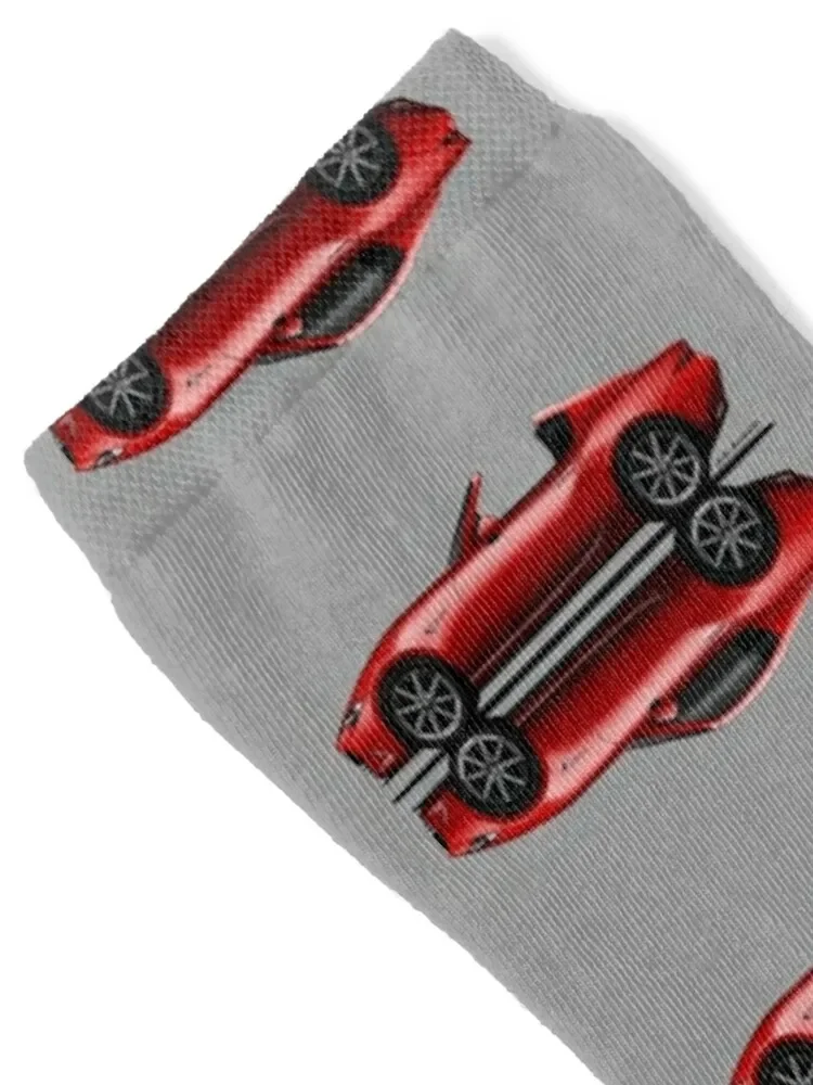 My drawing of the open and closed red open and closed RF roadster convertible Japanese sports car Socks golf Socks Women's Men's