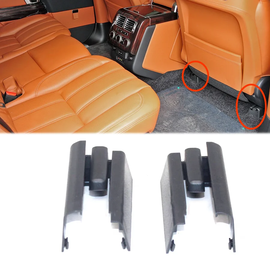 Wooeight 1Pc Black Front Seat Track Striker Slide Bracket Trim Cover Plate Cap For Land Rover Range Rover Executive 2013-2017