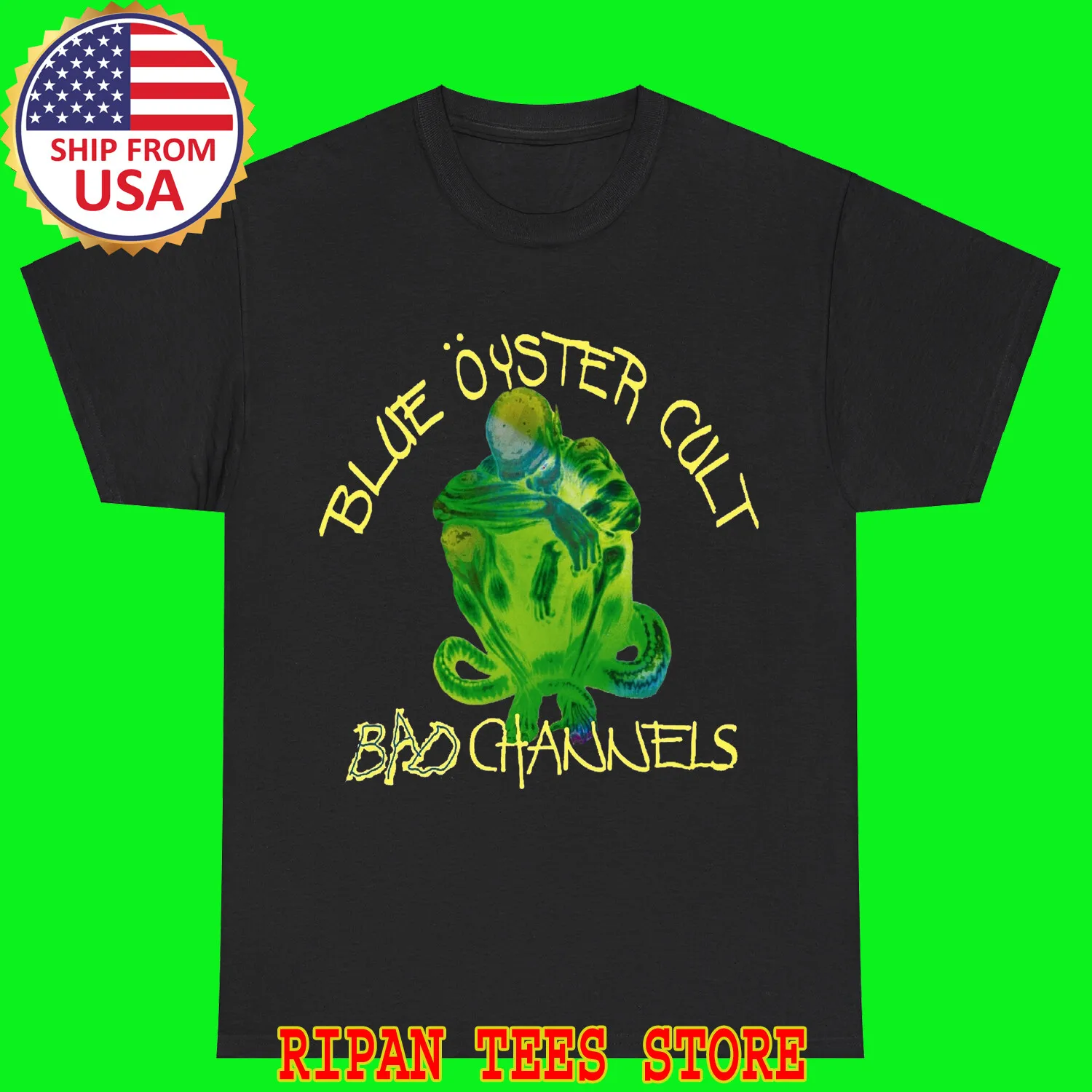 Blue Oyster Cult Bad Channels Black Size S - 5XL