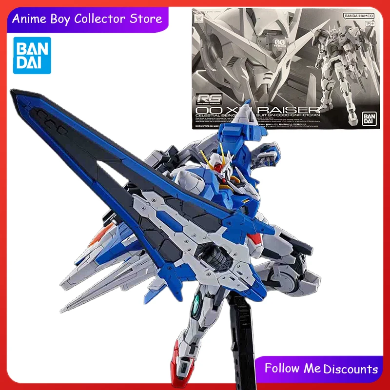 Bandai PB GUNDAM RG 1/144 00 XN RAISER GUNDAM Action Figure Assembly Model Toys Collectible Model Ornaments Gift For Children