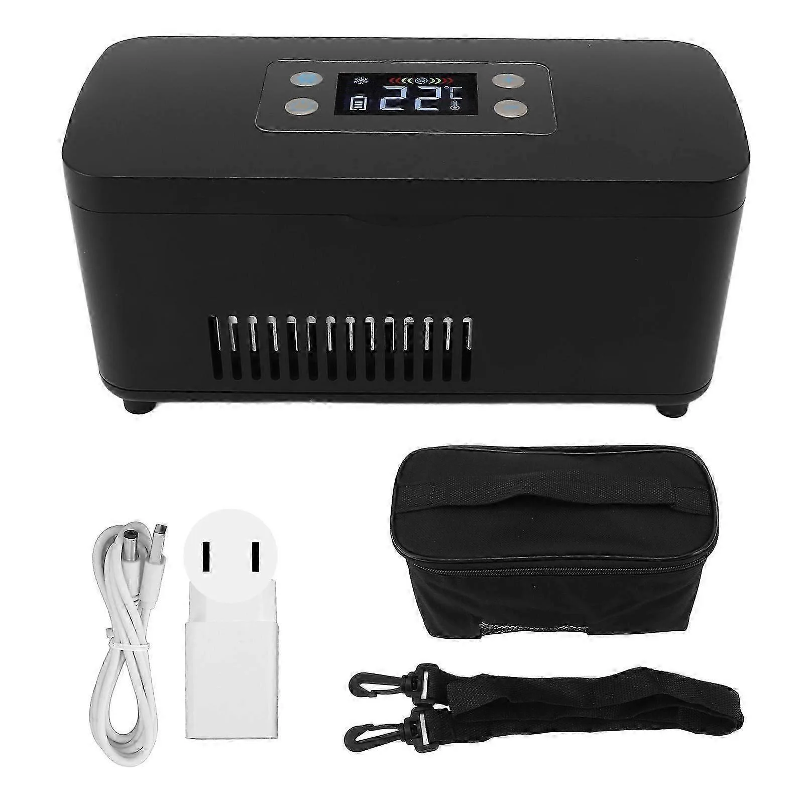 Multi‑use Portable Car Fridge Rechargeable Insulin Cooler Box Mobile Refrigerator for Vehicle Home Travel Medication Storage