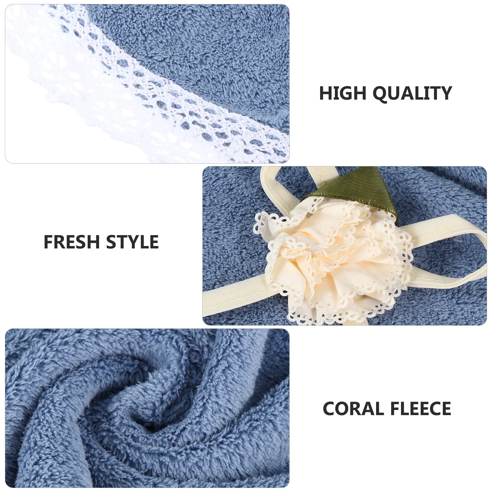 

1Pcs Coral Fleece Round Hand Towel Quick-Dry Soft Absorbent Hanging Kitchen Small Towel for Wiping Hands