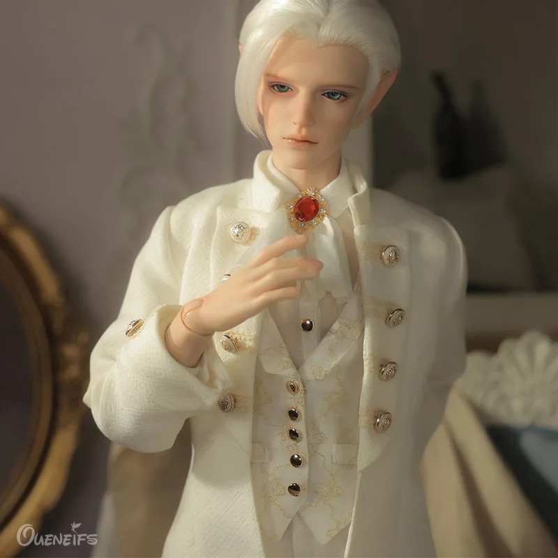 Pell BJD Doll 1/3 68cm With EID Male body European aristocratic British Style White Coat Resin Art Toys Gift for Boys