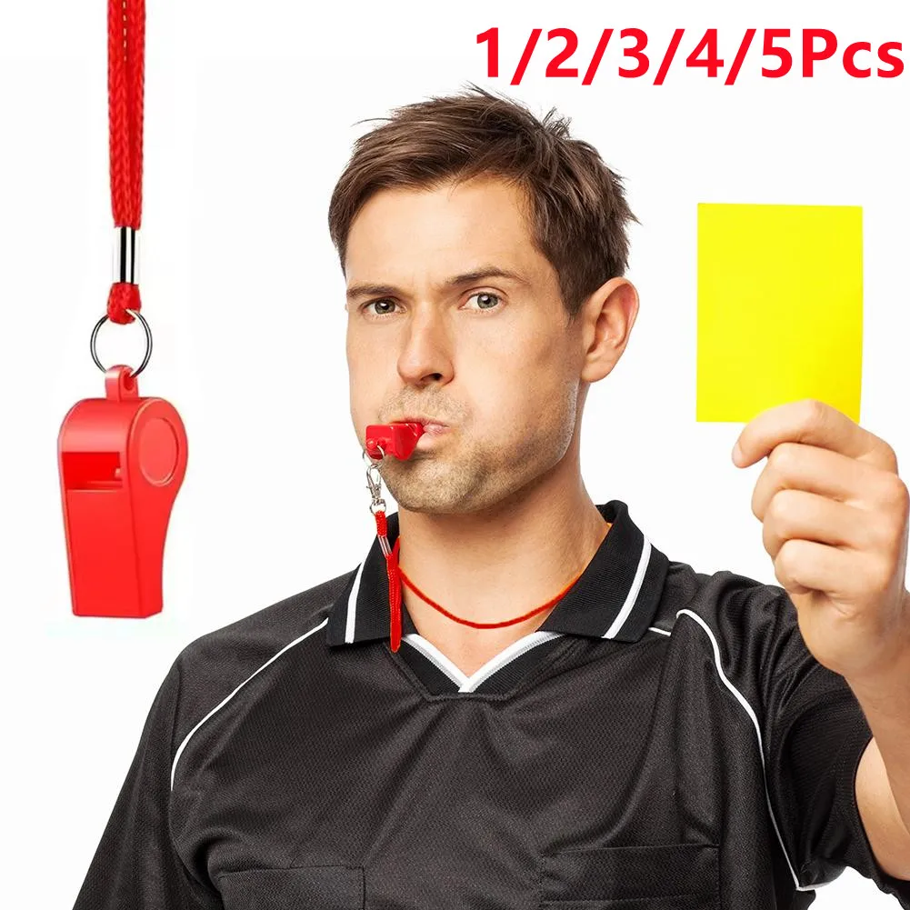 

1/2/3/4/5 шт. высококачественные красные свистки для судей, для игр на открытом воздухе, путешествий, походов, подходят для баскетбола и волейбола.