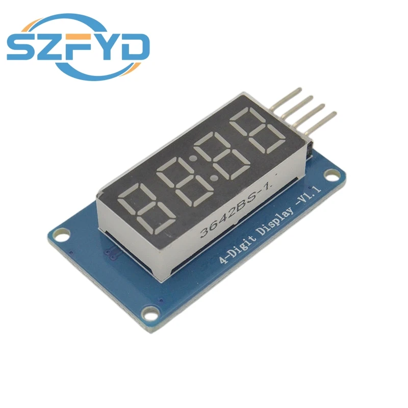 Módulo LED TM1637 4 dígitos 7 segmentos rojo ánodo común para Arduino - imagen 2