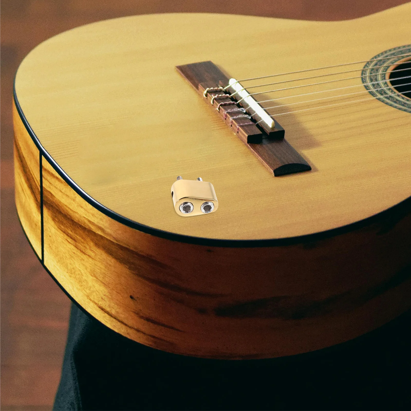 

1 set 1 Set Headless Bass String Lock Metal Bridge For Headless Electric Guitar Replacement Part Independent Tuning Golden Decor