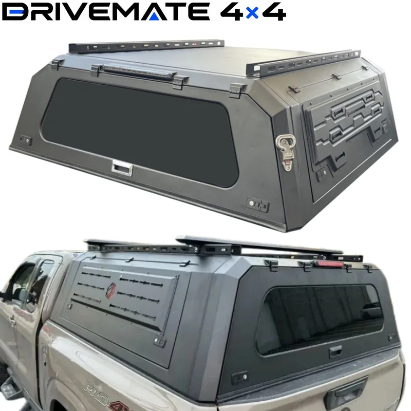 Pickup 5ft Short Bed Cap Aluminum Hardtop Topper Ute Tray Camper Shell Truck Canopy for 2021 2022 Nissan Navara Frontier SE