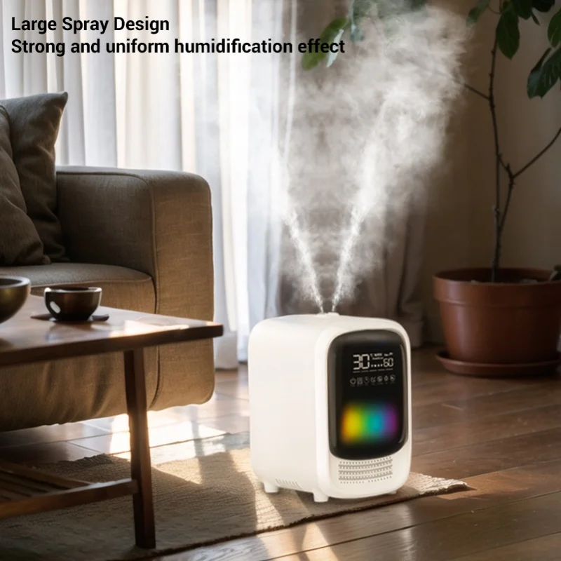 4 In 1 Humidifier 3.5L Large Desktop Humidifier Essential Oil Diffuser Air Humidifiers Colorful LED Light 100-240V
