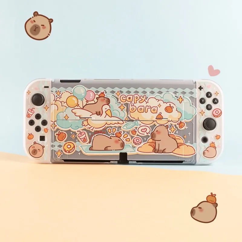 

Case For Nintendo Switch OLED/NS Accessorie Cute Capybara Split Protective Case Joycon Case For Switch Accessorie Console Games