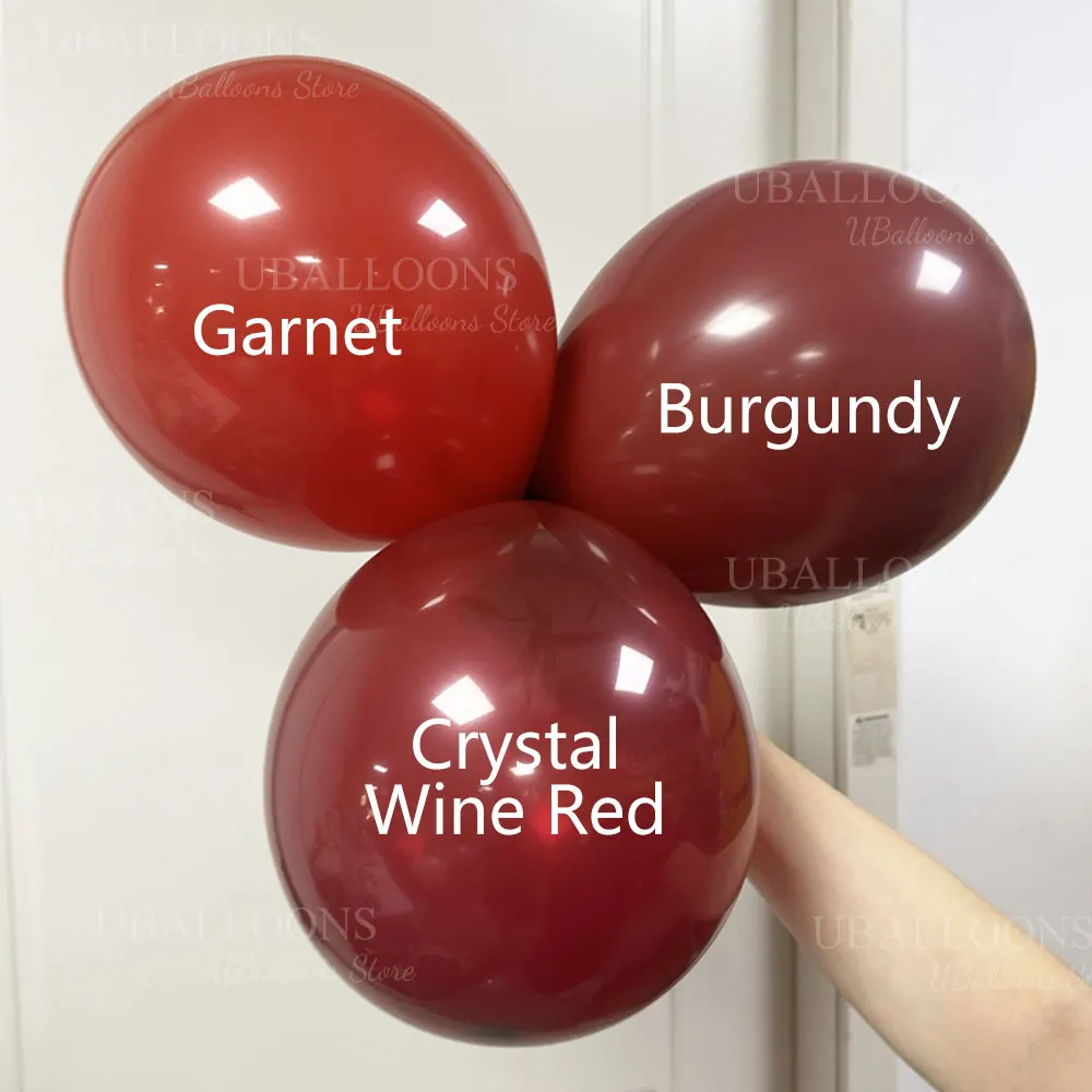 18inch Bright Red Balloons 2/5/10pcs Latex Crystal Wine Red Burgundy Garnet Balloons for Birthday Wedding Christmas Party Decor - view 4