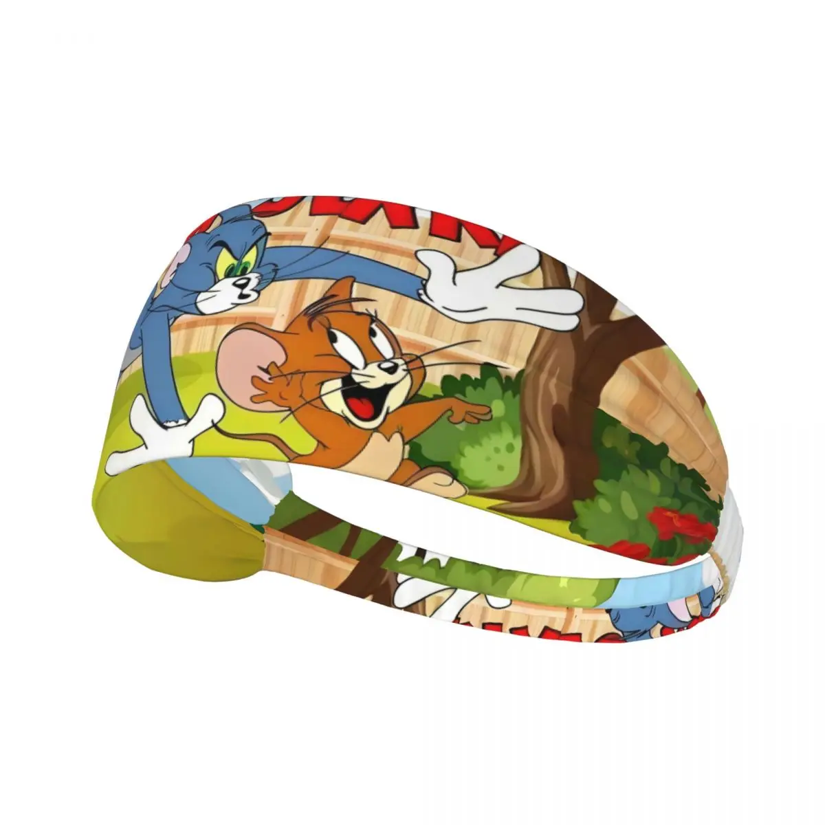 

Custom Tom And Jerry Anime Gym Sweatband Men Women Non Slip Absorbent Cartoon Kawaii Headband Yoga