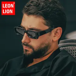 LeonLion 2023 Small Rectangle Sunglasses Men Square Brand Eyewear Men/Women Luxury Glasses Men Party Gafas De Sol Hombre uv400