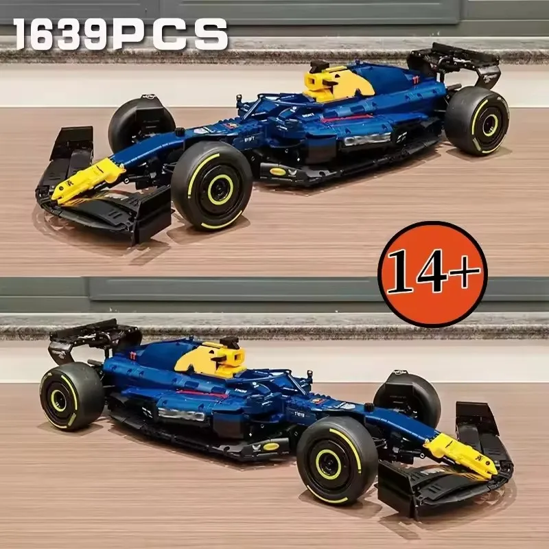 2025 1631pcs Technical 42206 Blue Sport Racing Car Building Blocks City Super Car Bricks Home Toys Birthday Christmas Gifts moc