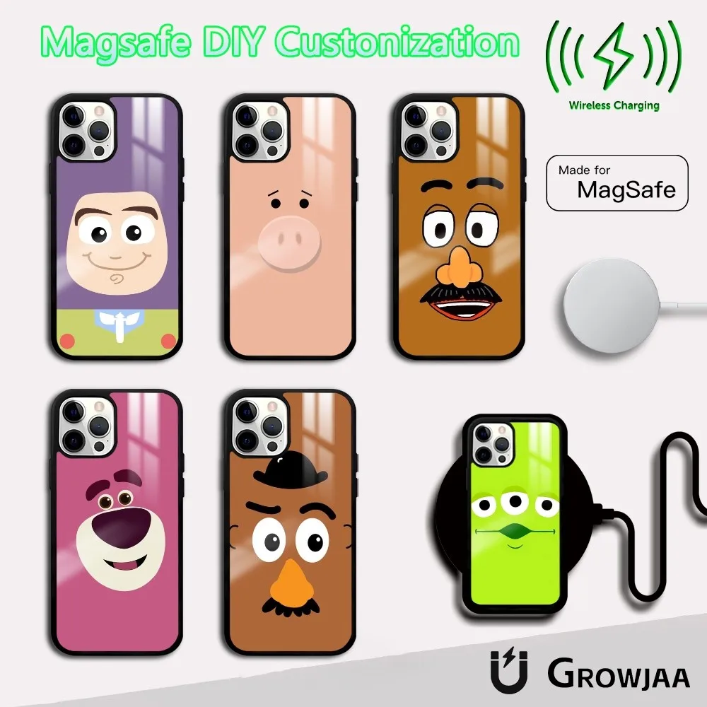 

Toy Story Hot Aliens Phone Case For iPhone 16 15 14 13 12 11 Pro Max Plus Mini Magsafe Mirror Wireless Magnetic Cover
