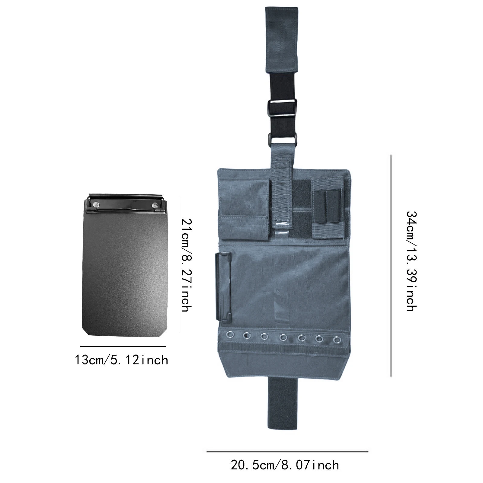 الطيار نيبورد المنظم وثيقة جيب المفكرة حامل القلم فتحة الملحقات مع حزام قابل للتعديل الطيران الساق حزام المجلس #6
