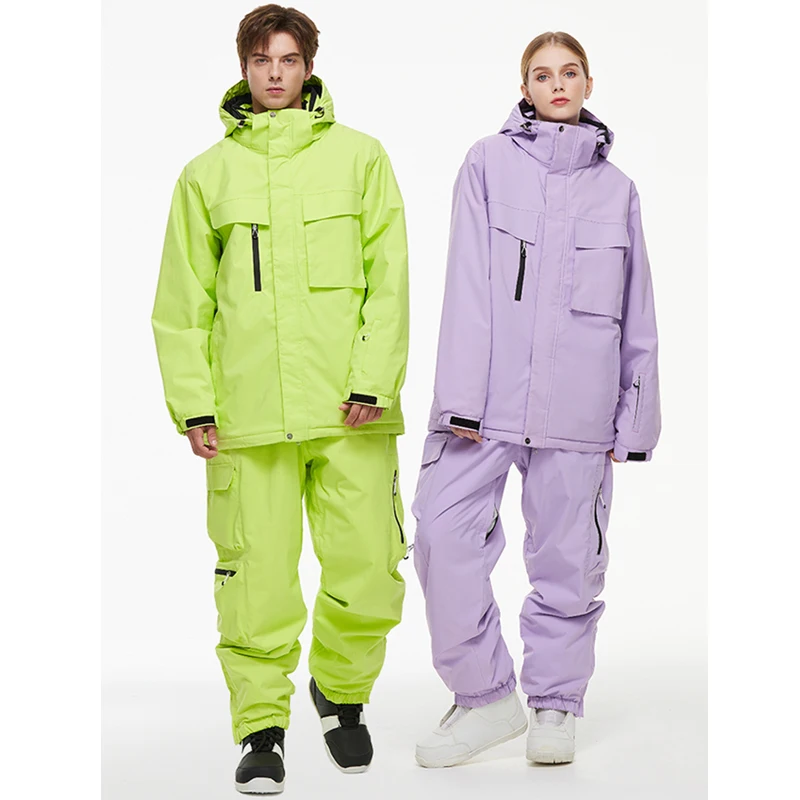 Women's and Men's Ski Clothes, Ski Jacket, Snowboarding Snow Suit Sets, Skiing Jacket and Pant, Winter Outdoor Sports Suit,Unsex