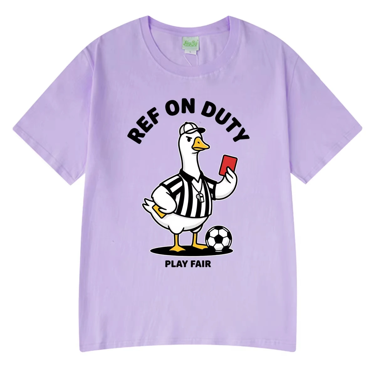 Soccer Referee Goose Funny Sports Animal T Shirts Men's Women Clothing Fashion Cotton Oversized T-shirts Summer Style Streetwear