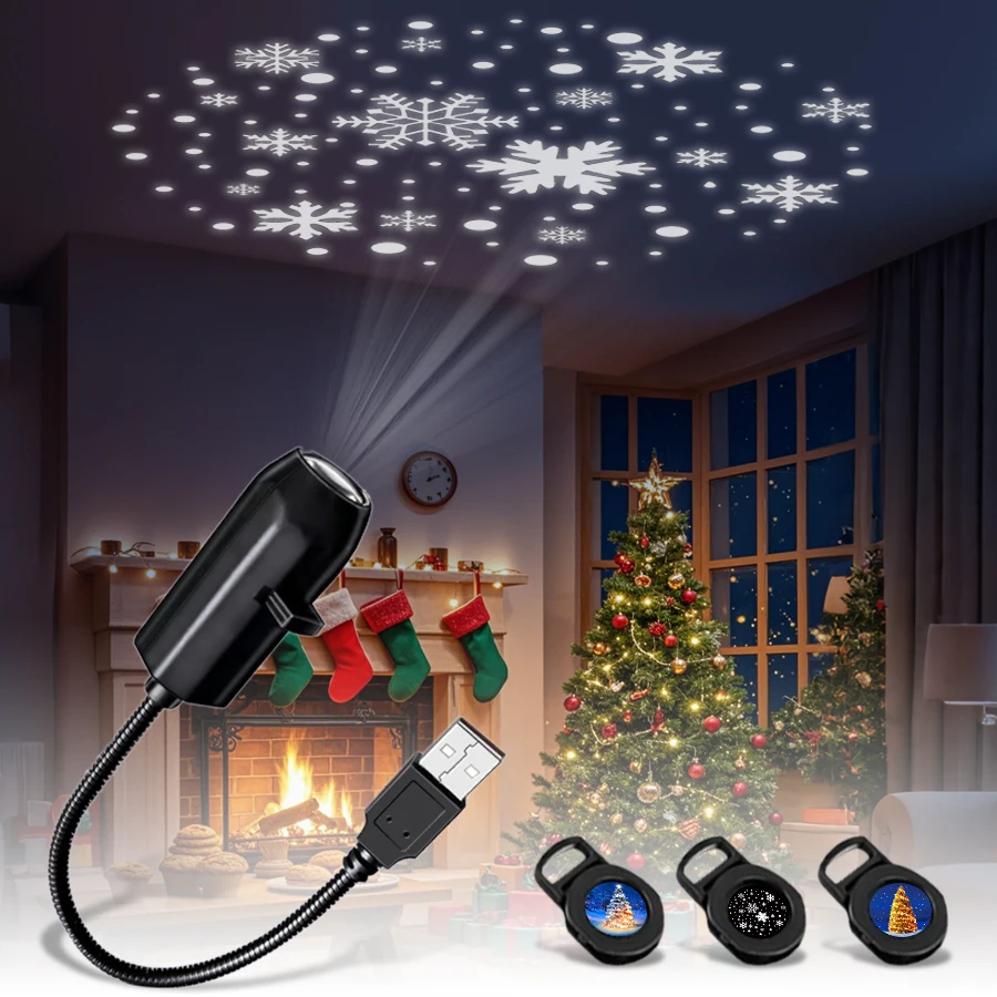 USB Direct-Connect Planetary Projector Lamp/Projector Sheet - Halloween and Christmas Atmosphere Light - Creative LED Night Ligh