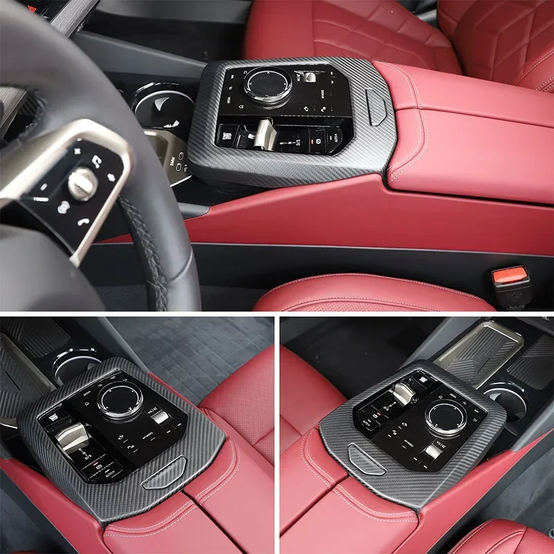 

For BMW 5 Series G60 2024-2025 Real Carbon Fiber Car Center Control Shift Panel Decorative Cover Interior Car Accessories