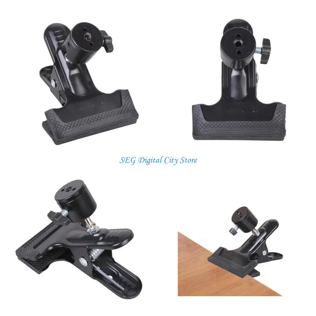 

U75B 1-56mm Ball Head Clamp with 360Degree Rotating 1/4Inch Screw Hole Camera Clip For Mounting Cameras Lights Photography