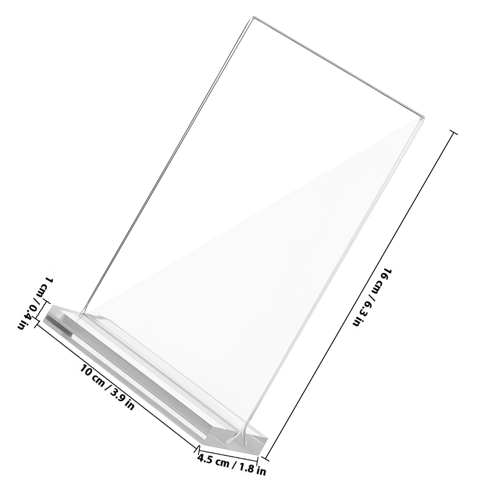 6 pcs Acrylic Sign Holder A6 Clear Display Stand For Paper Menu Brochure Document Tabletop Use Transparent Desk Organizer
