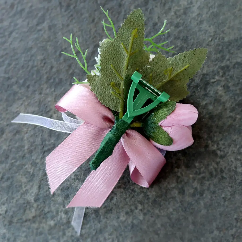Wedding Corsage Silk Flower Floral Boutonniere for Men Women Party Dress Groomsman Bride Parents Decoration