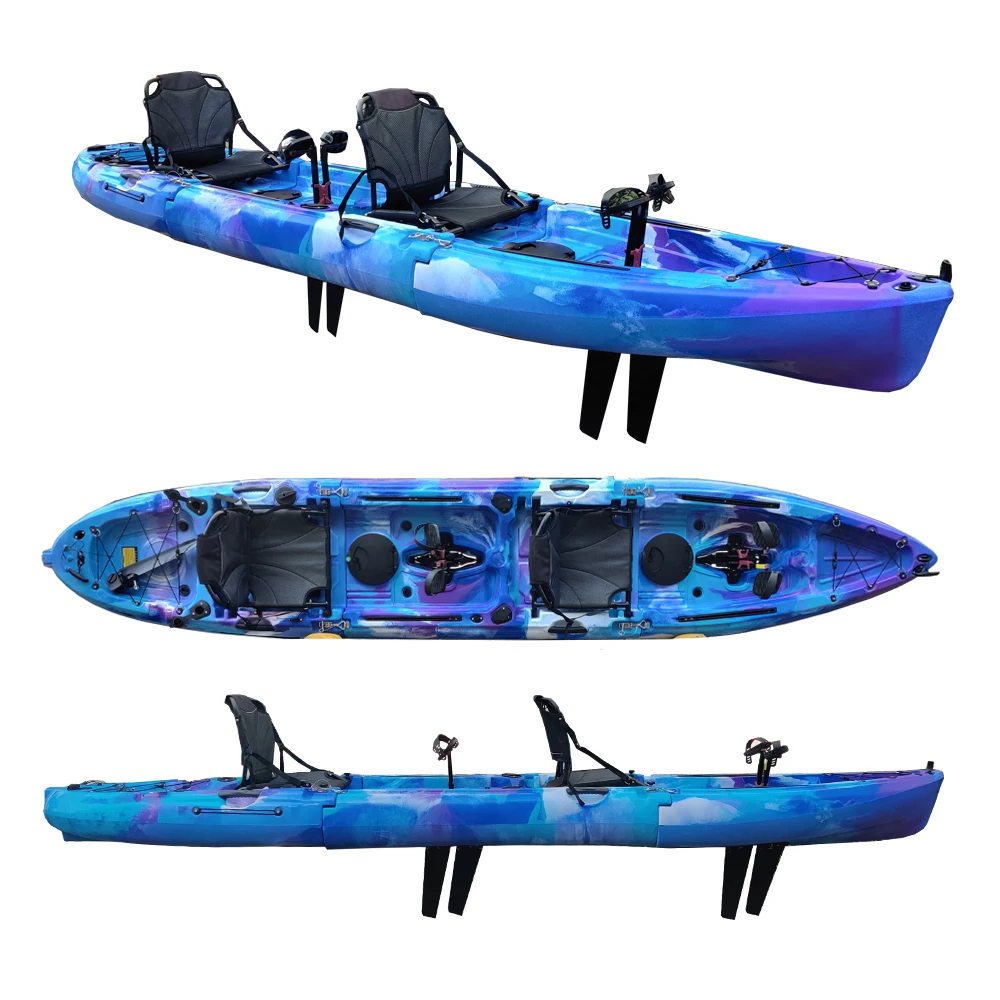 Seaperk Flap Pedal   Two Section Fin Drive Tandem & Solo Modular Fishing Kayak | Fin Drive | 550lbs Capacity | 3 Piece