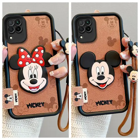 For Huawei Nova 6 SE Huawei P40 Lite 4G Huawei Nova 7i Mickey Minne Case 3d Cartoon Hand Strap Phone Case