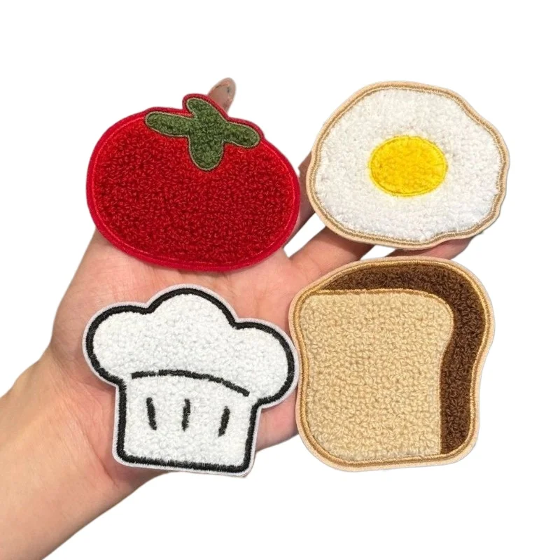 Cute Funny Bread Chef Hat Hair Velcro Sticker Cartoon Food Fringe Bangs Holder Girly Hair Arrangement Tool view 2