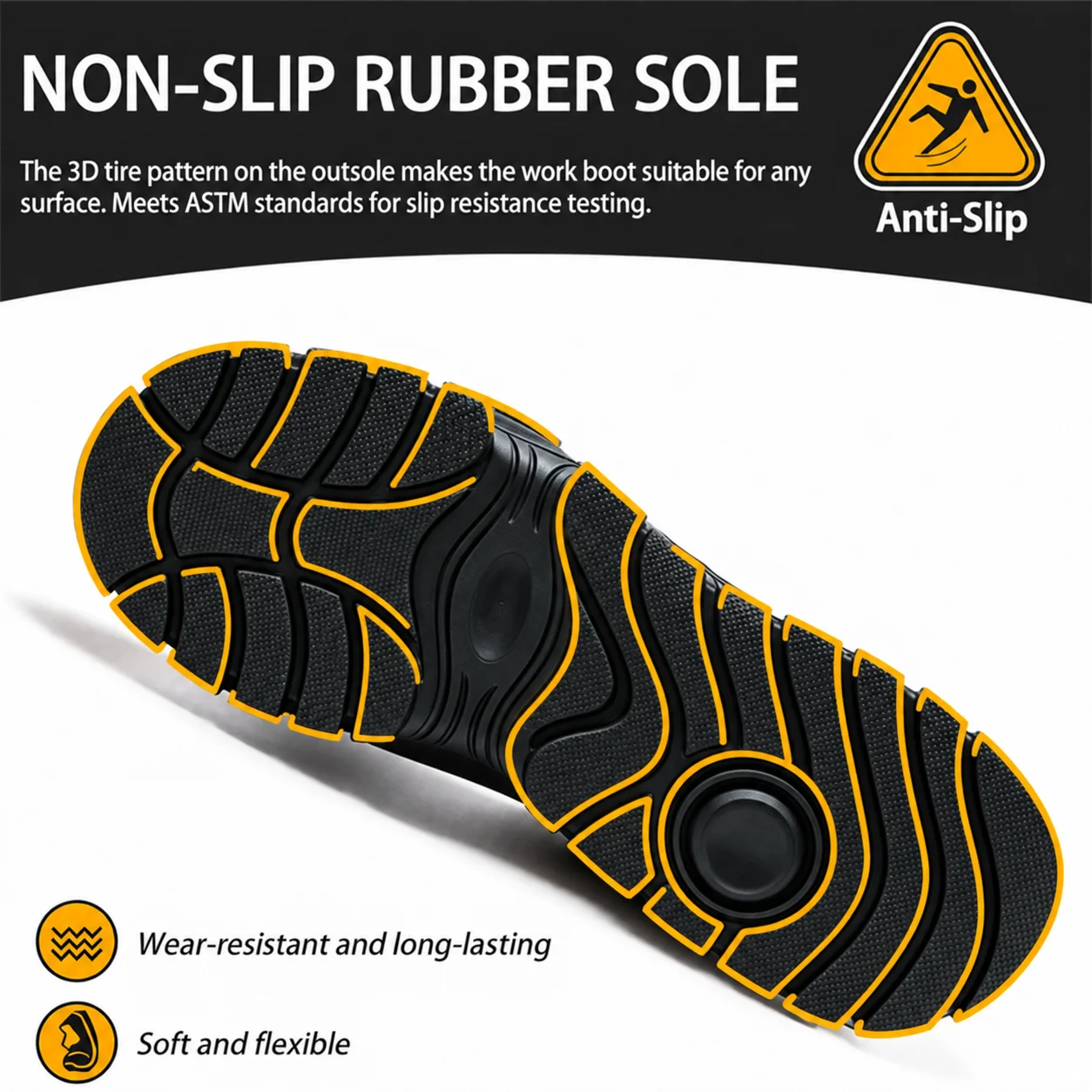 Durable Men's Safety Shoes Fashion Men's Work Boots Anti Smash Piercing Resistant Factory Outdoor Comfort Footwear For Men